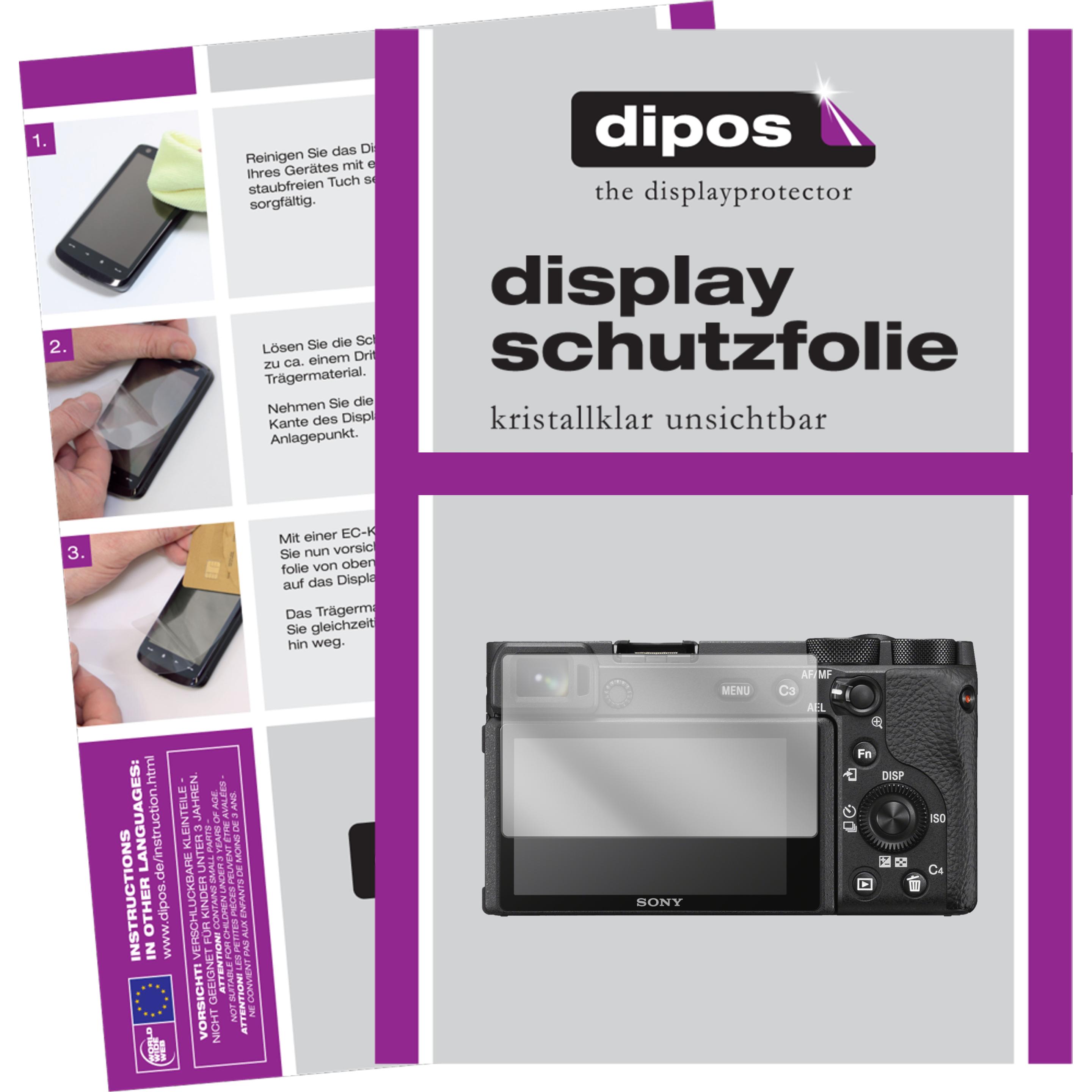 Dipos Displayschutzfolie Crystalclear (Displayschutz, Alpha 6600), Kameraschutz, Transparent