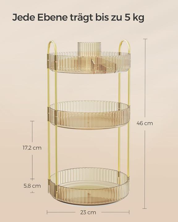Actual product image Songmics Rotating make-up organiser