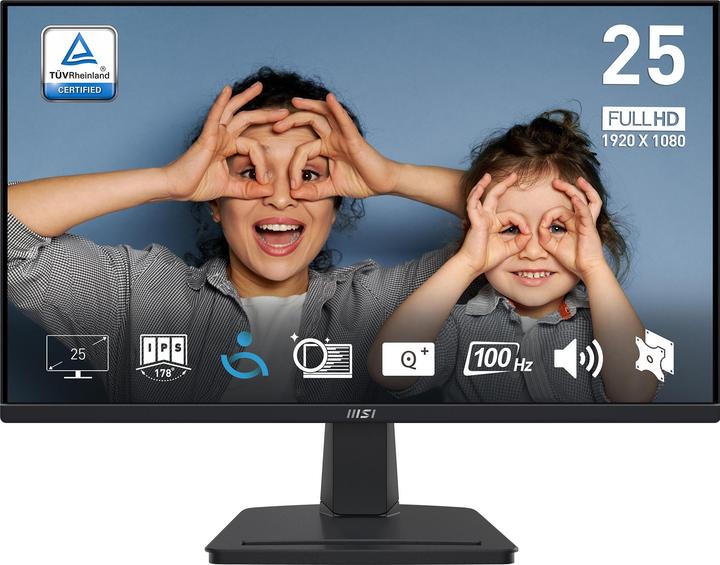 Immagine prodotto MSI monitor PRO MP251, 24,5"/1920 x 1080 FHD/IPS/100Hz/1ms/1300:1/300cd / m2 /2xHDMI/D-Sub (1920 x 1080 pixel, 24.50")