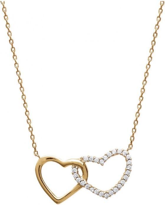 Immagine prodotto Lara COLLANA Placcato - 40+2 - BICOLORE - ZIRCONI - CUORE