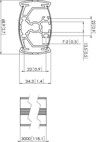 Immagine prodotto Vogels PUC 2330 - Componente di montaggio (asta) per display LCD (Soffitto)