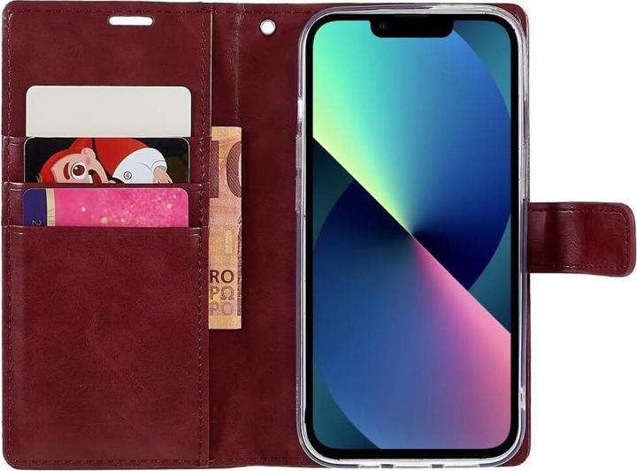 Productafbeelding iPhone 14 Plus - Blue Moon Hoesje Hoesje Wijnrood (Apple iPhone 14 Plus)