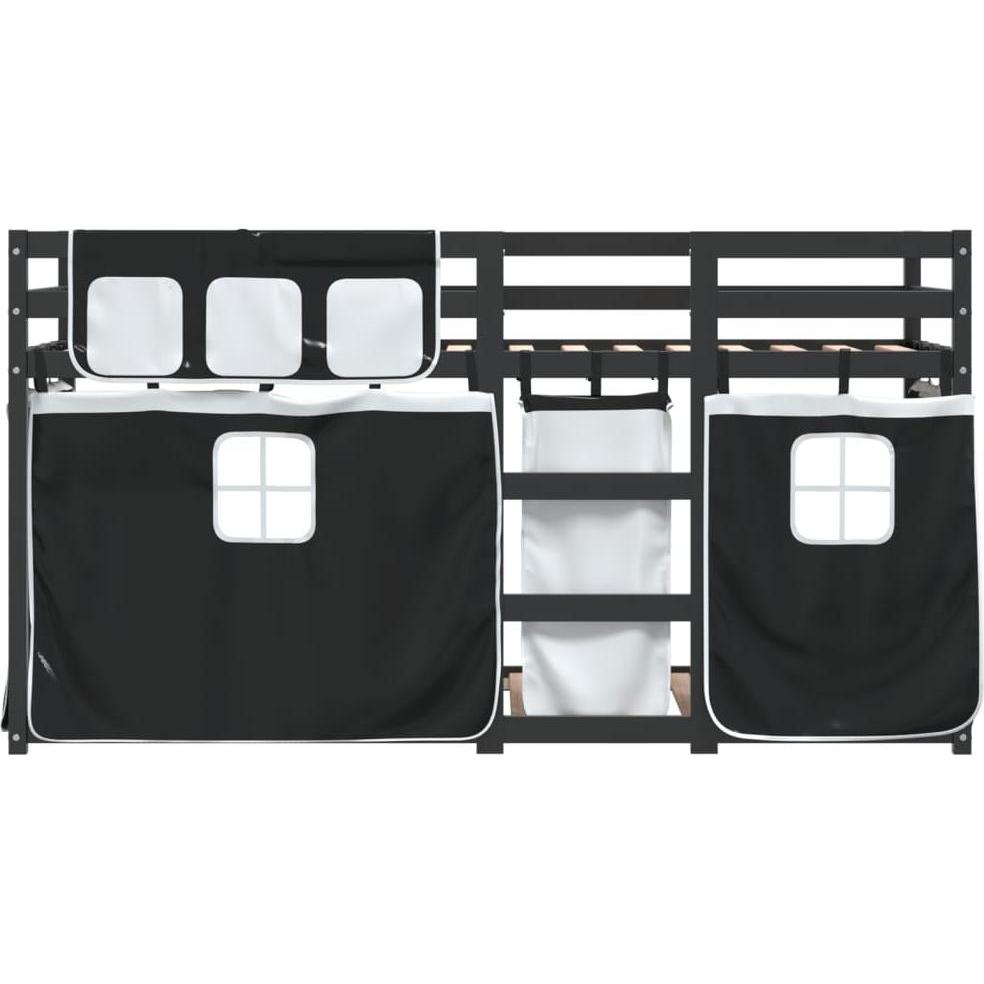 Thumbnail - VidaXL, Bett, Etagenbett mit Vorhängen (90 x 200 cm)