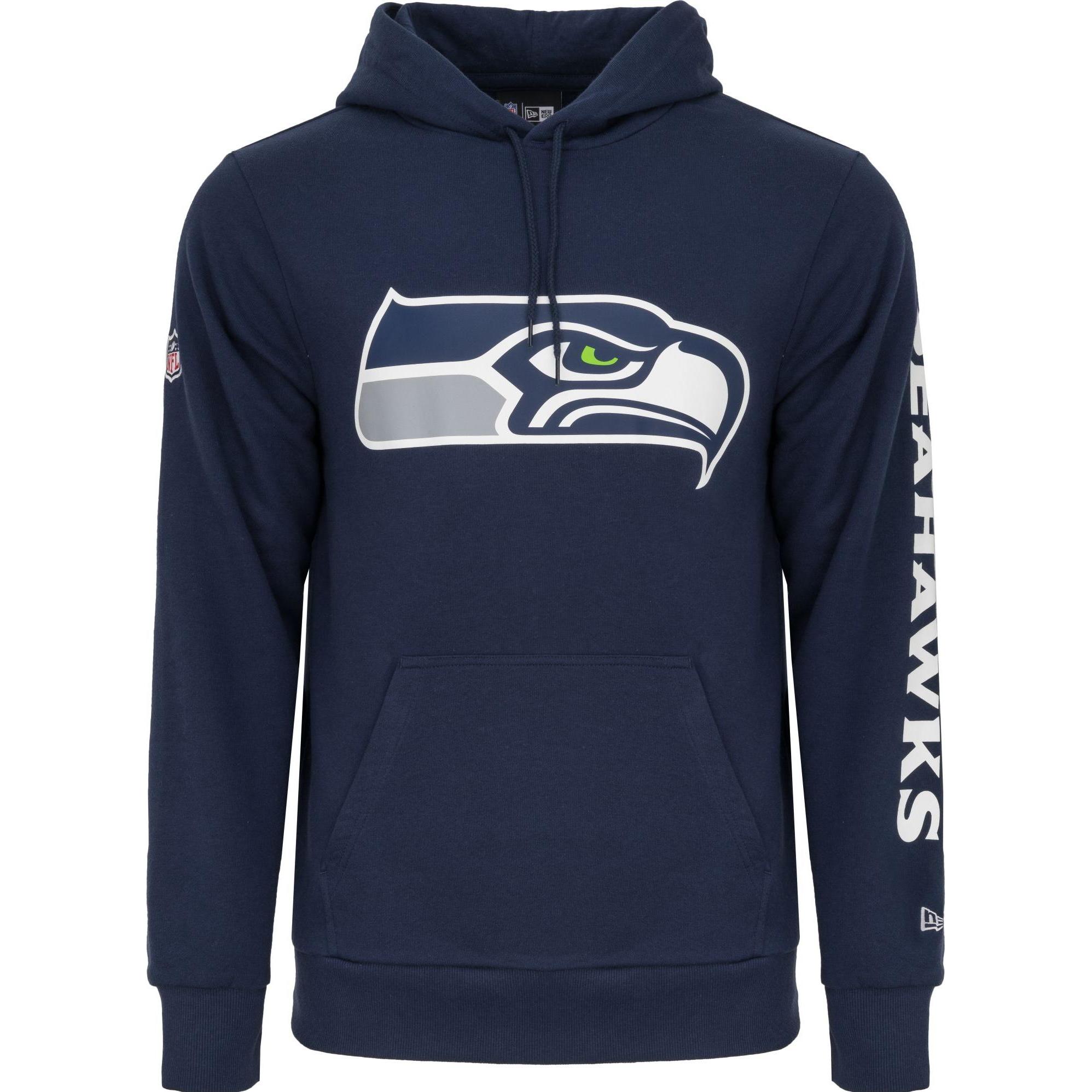 New Era, Herren, Pullover, NFL Fleece Hoody - VERTICAL Seattle Seahawks - M, Blau, (M)