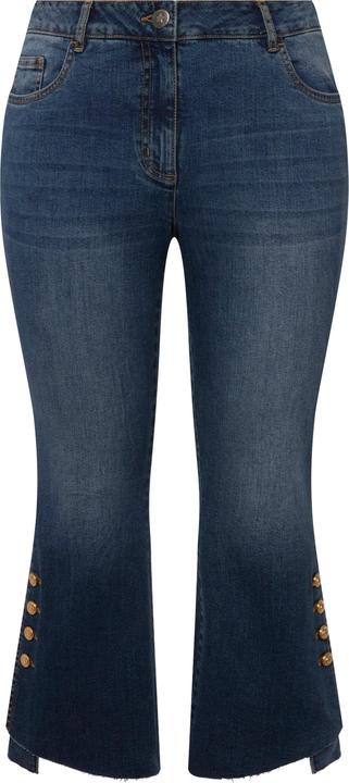 Actual product image Angel of Style Flared 5-Pocket Bootcut Jeans with Hem Slits with Golden Buttons (48)