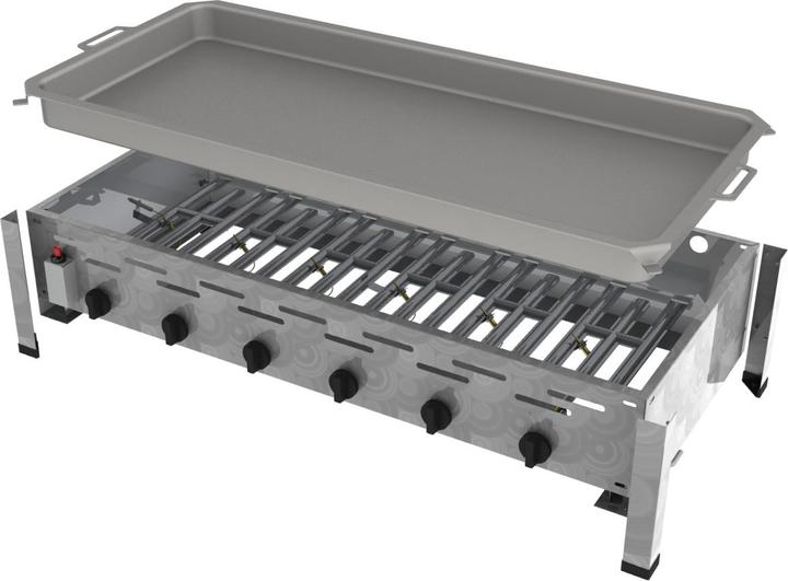 Produktbild ChattenGlut Gasbräter 6-flammig mit Edelstahlpfanne (27 kW)
