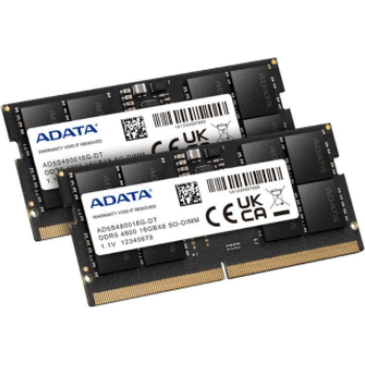 Adata SO-DDR5 32GB 4800-40 Premier Vassoio singolo (1 x 32GB, 4800 MHz, RAM DDR5, SO-DIMM), Memoria RAM, Nero
