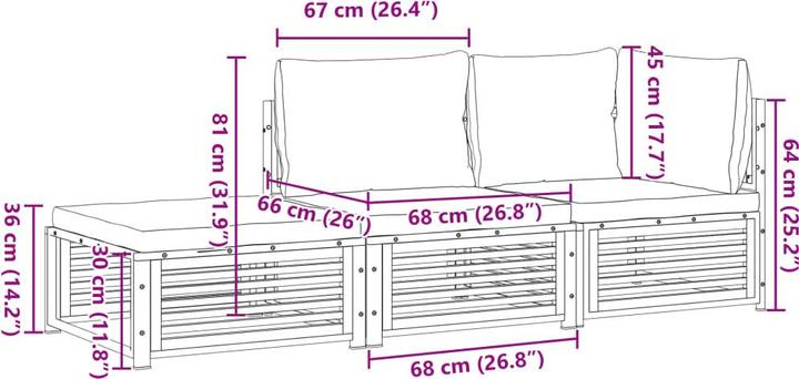 Produktbild vidaXL Garten Sofagarnitur