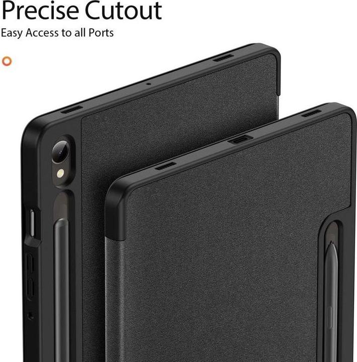 Produktbild Samsung Galaxy Tab S10FE Plus - Ducis Domo Series, aufstellbares Flip-Etui, Schwarz (Samsung Galaxy Tab S10 FE+)