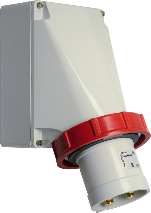 Produktbild Walther Werke WAL 668 WandgerÃ¤testecker 5x63A 400V 50/60Hz 6h 400V IP67 (CEE 63/5)