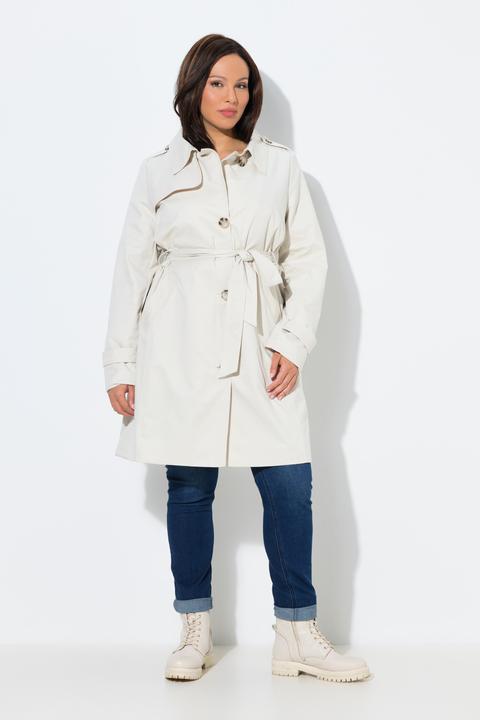Actual product image Ulla Popken Micro Peach Trench Coat
