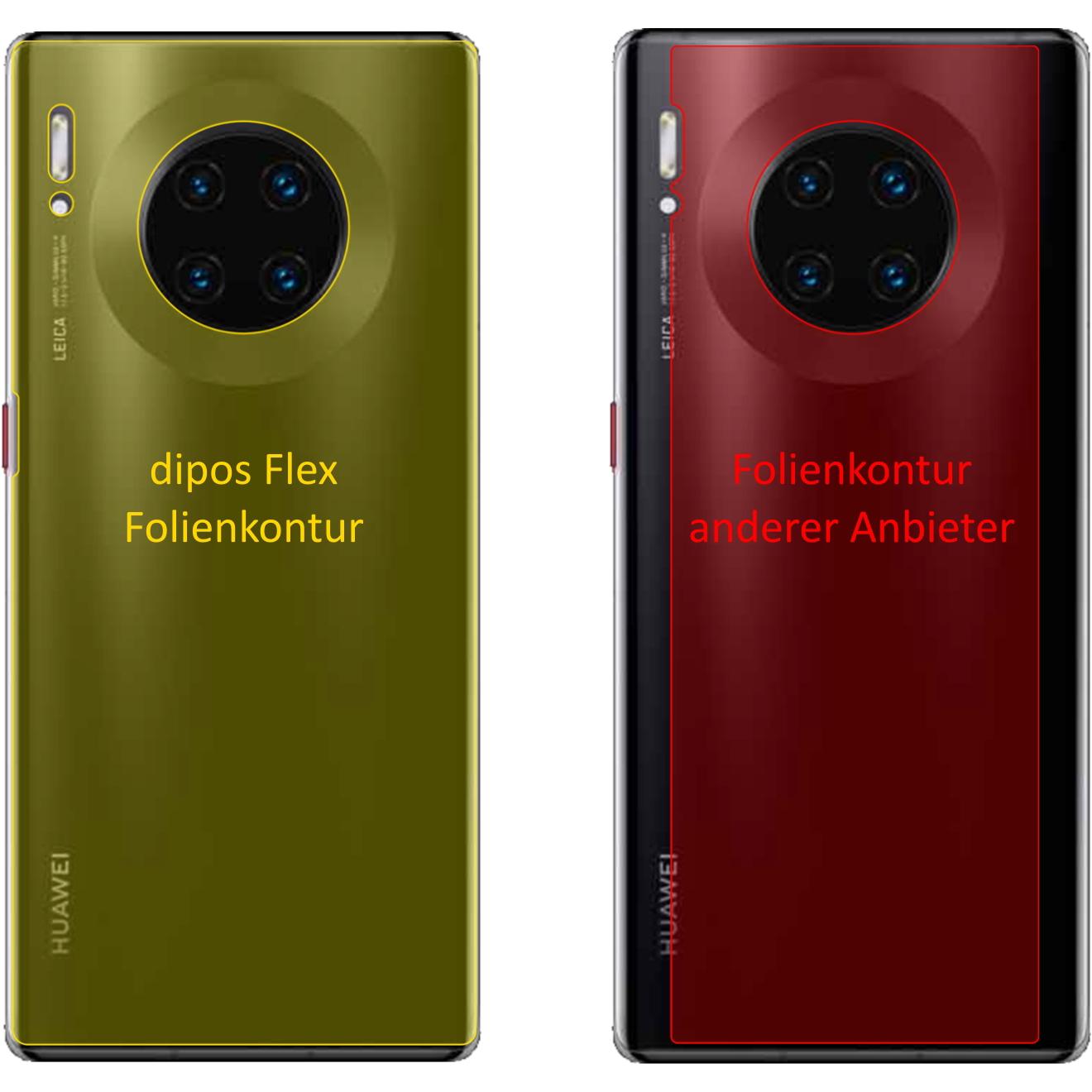Thumbnail - Dipos Displayschutzfolie Full-Cover 3D (3 Stück, Huawei Mate 30 Pro), Smartphone Schutzfolie, Transparent