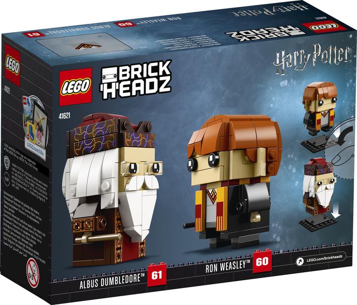 Produktbild LEGO Brick Headz Ron Weasley und Albus Dumbledore 41621 (41621, LEGO Brickheadz)