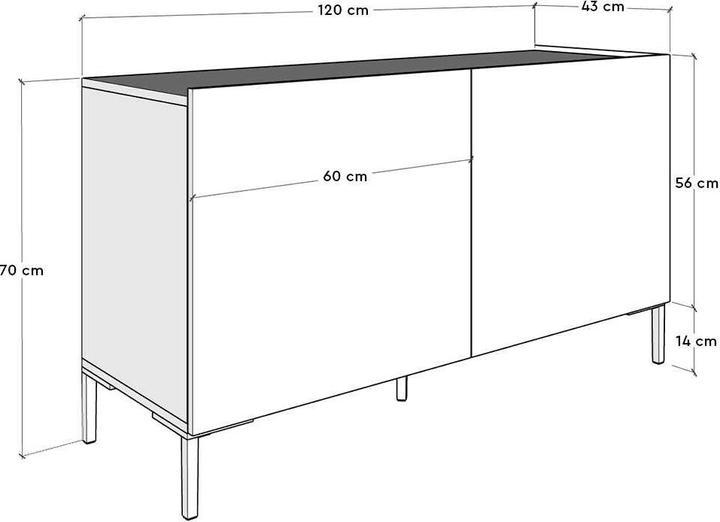 Produktbild Kalune Design Leyla (120 x 43 x 70 cm)