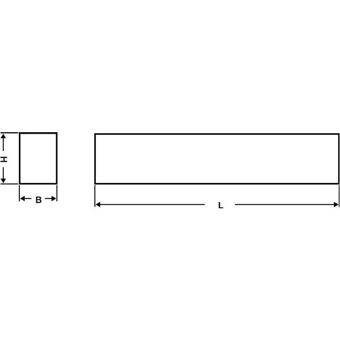 Thumbnail - Wilke, Zubehör Maschine, Drehling DIN 4964 Form D rechteckig Breite 25 mm x Höhe 12 mm HSS-EW9Co10 Länge 200 mm