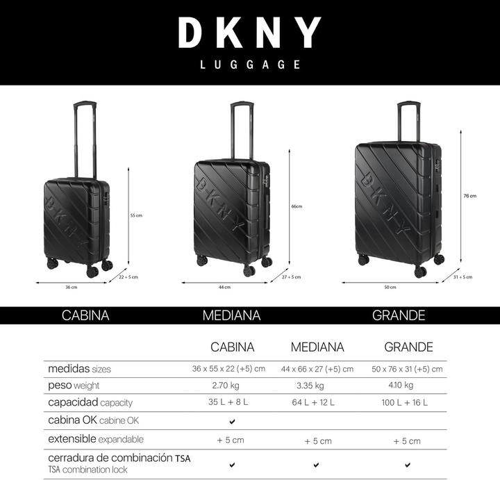 Image du produit DKNY Robuster Hartschalenkoffer mit 4 Rollen und Dehnungsfalte (64 l)
