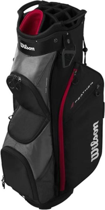 Actual product image Wilson - Feather Cartbag – Black/Red/Grey