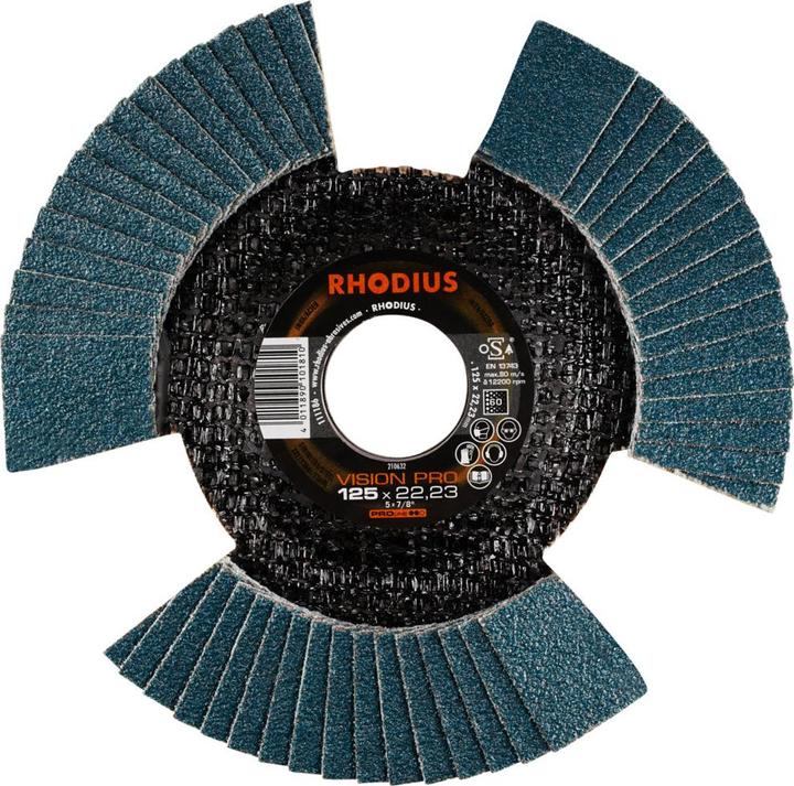 Immagine prodotto Rhodius Disco lamellare VISION PRO | Ã˜ 125 x 22,23mm smussato grana 60 PU: 10 (60)