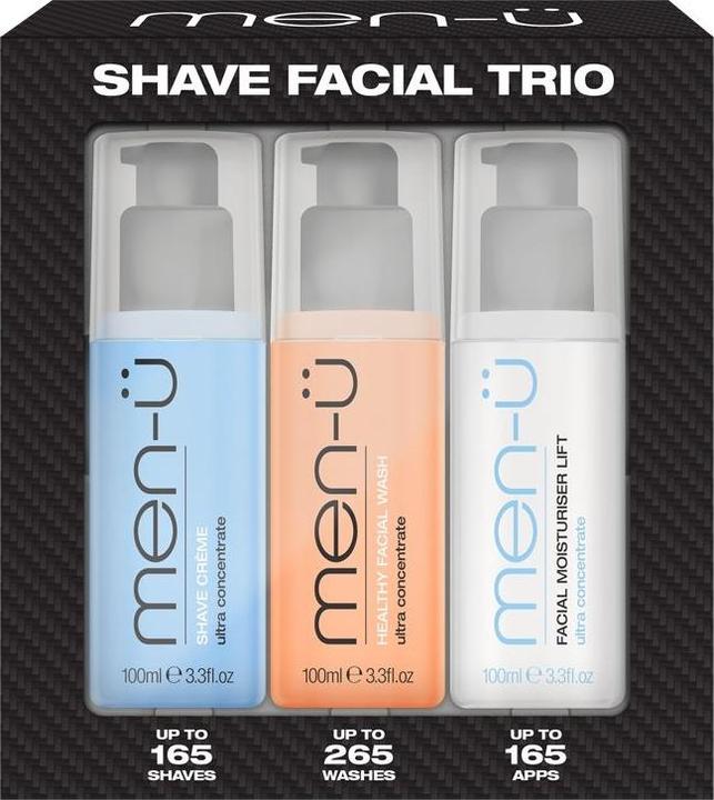 Actual product image Men-ü Shave Facial Trio (300 ml, Shaving cream)