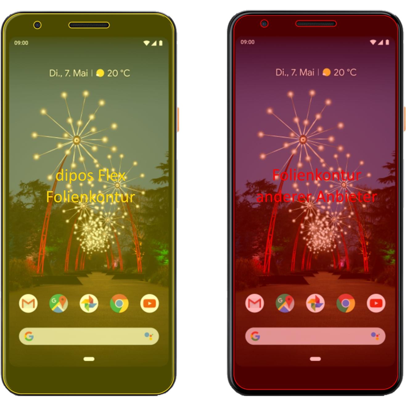 Thumbnail - Dipos Displayschutzfolie Full-Cover 3D (2 Stück, Google Pixel 3a), Smartphone Schutzfolie, Transparent