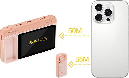 Actual product image 7Ryms Qshot V2 PRO Wireless Phone Monitor Screen Pink