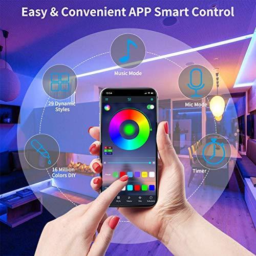 Produktbild Kintty 20M Led Streifen mit Bluetooth (Mehrfarbig, 2000 cm, Indoor)