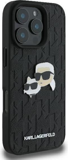Actual product image Karl Lagerfeld KLHCP16XPGKLKCPK iPhone 16 Pro Max 6.9" czarny/black hardcase Monogram Karl&Chaoupett (Apple iPhone 16 Pro Max)