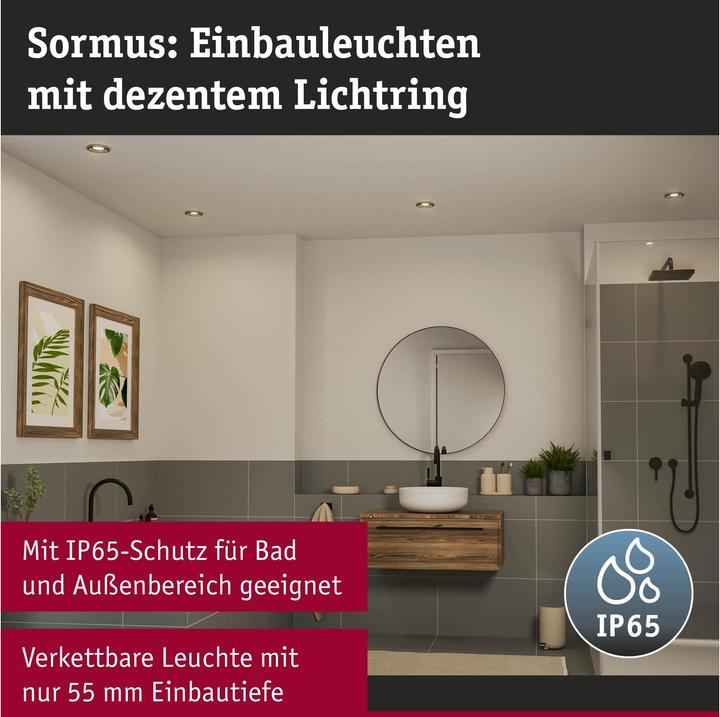 Produktbild Paulmann Einbauleuchte Sormus Set (560 lm)