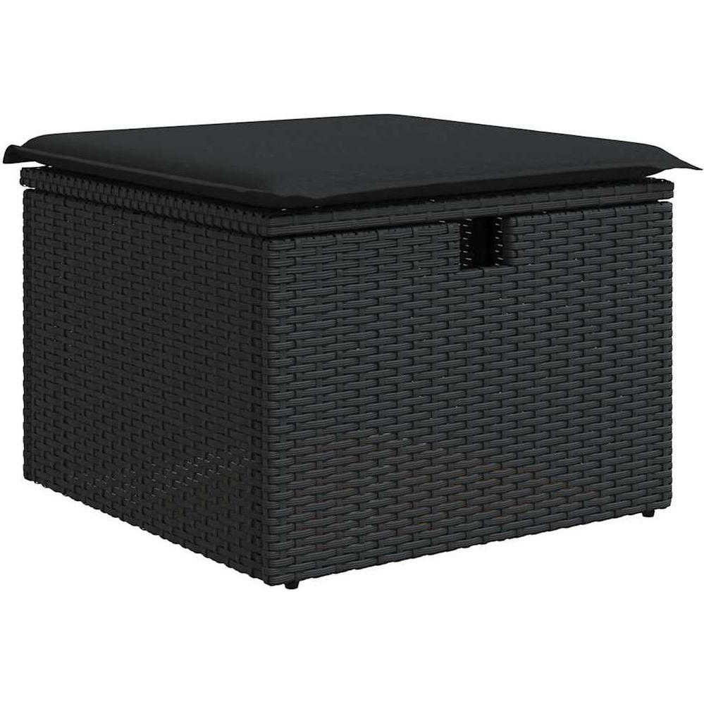 Thumbnail - VidaXL, Gartenlounge, 5-tlg. Garten-Sofagarnitur mit Kissen Schwarz Poly Rattan
