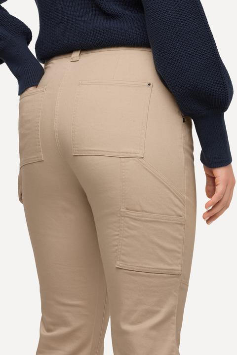 Immagine prodotto Ulla Popken Jeans utility modello Mandy con taglio della gamba ampio e dritto, tasca in stile cargo (54)