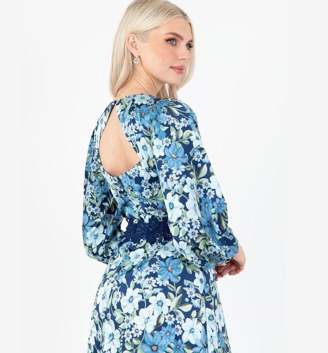 Produktbild Lovedrobe Maxikleid mit langen Ärmeln und Spitzendetail (48)