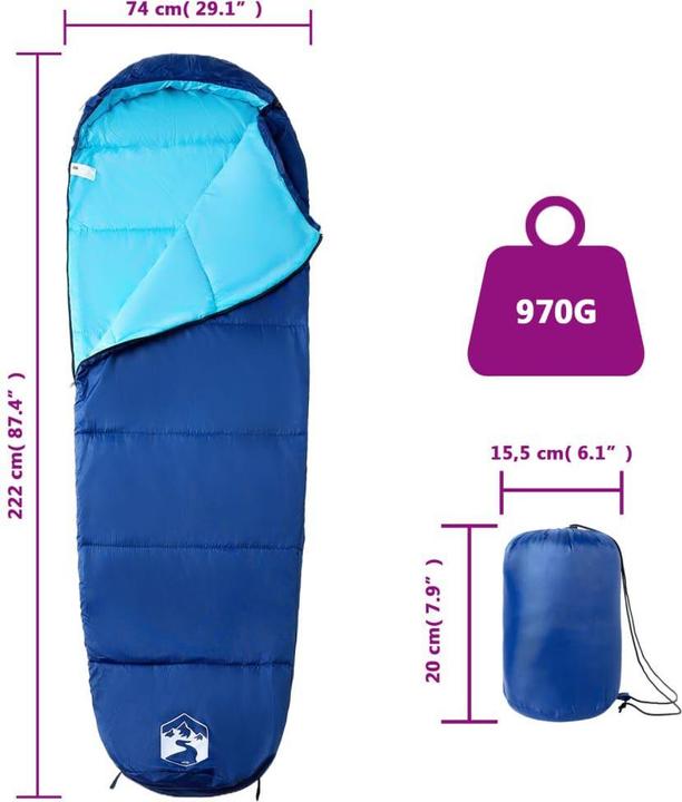 Produktbild vidaXL Mumienschlafsack (222 cm)