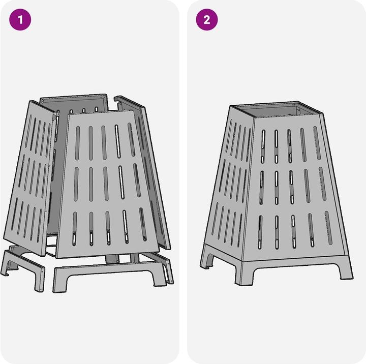 Produktbild vidaXL Feuerschale Quadrat 50x50x70 cm Wetterstahl (50 cm)