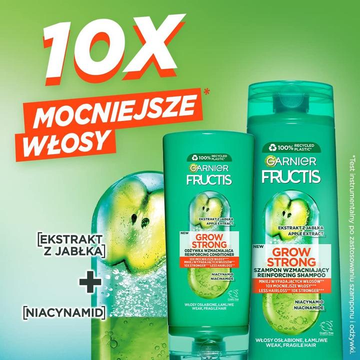 Produktbild Garnier New Fructis Grow Strong Shampoo For Weakened Hair 400Ml (400 ml, Flüssiges Shampoo)