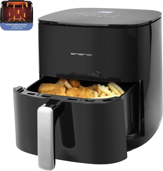 Emerio AF-131797.1 Hot air fryer 5 l 2000 W BPA-free, timer function Black