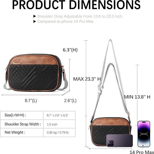Immagine prodotto Only-Bags.Store Semplice mini borsa a tracolla con cerniera quadrata colorblock, borsa a tracolla con dettaglio