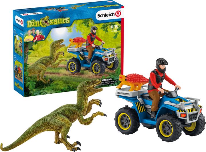 Produktbild Schleich Flug des Velociraptor auf Quad
