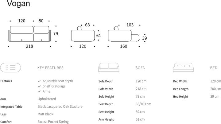 Actual product image Innovation Living Sofa bed Vogan (Sofa bed)