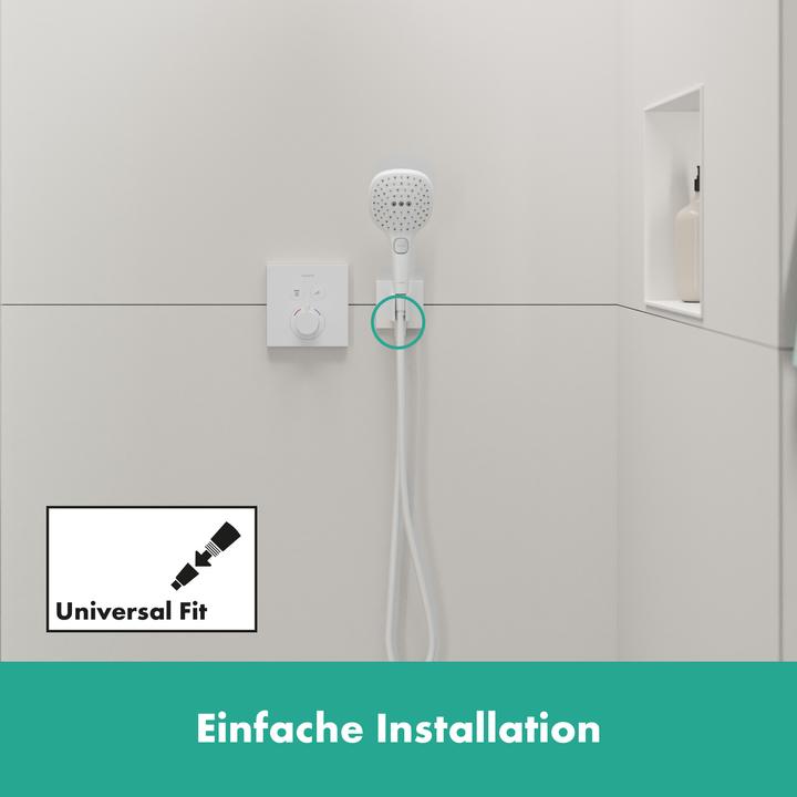 Produktbild hansgrohe HG Wandanschluss FixFit E mit Brausehalter mattweiss