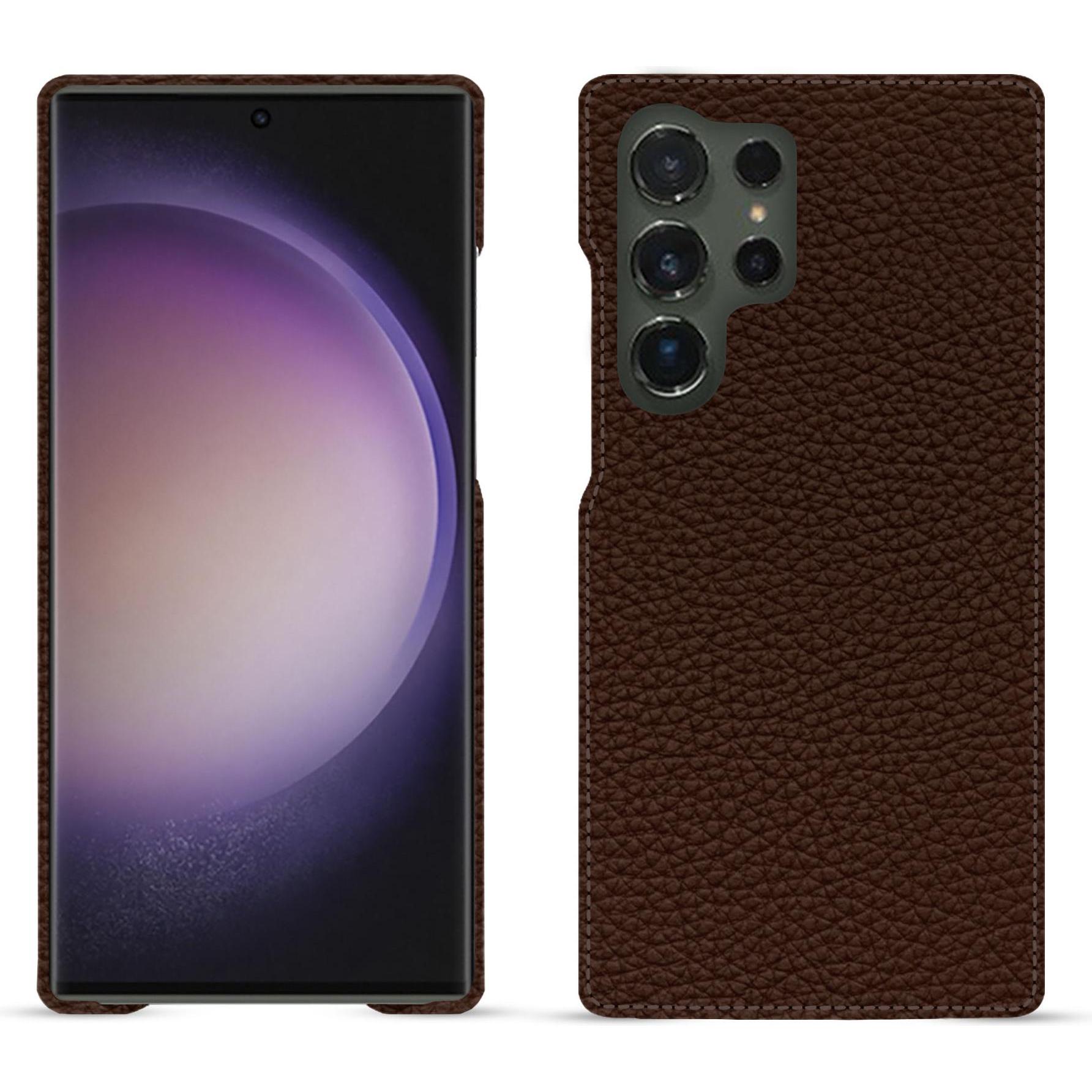 Noreve Lederschutzhülle (Samsung Galaxy S24 Ultra), Smartphone Hülle, Braun