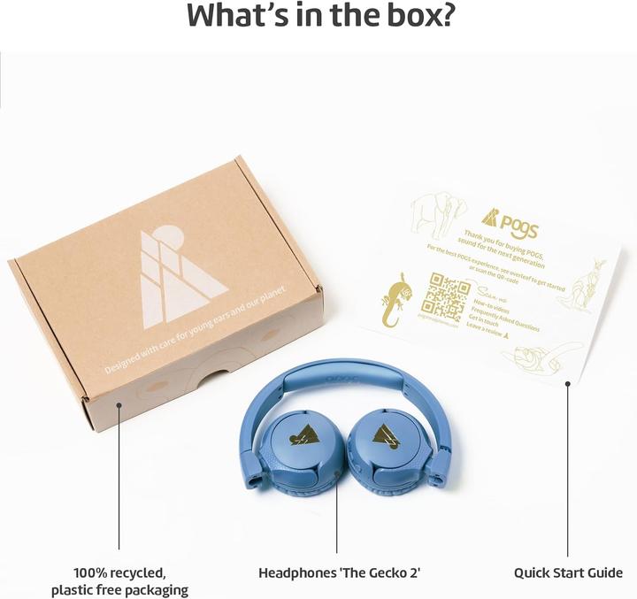 Actual product image Pogs The Gecko 2 Kinderkopfhörer mit Lautstärkebegrenzung