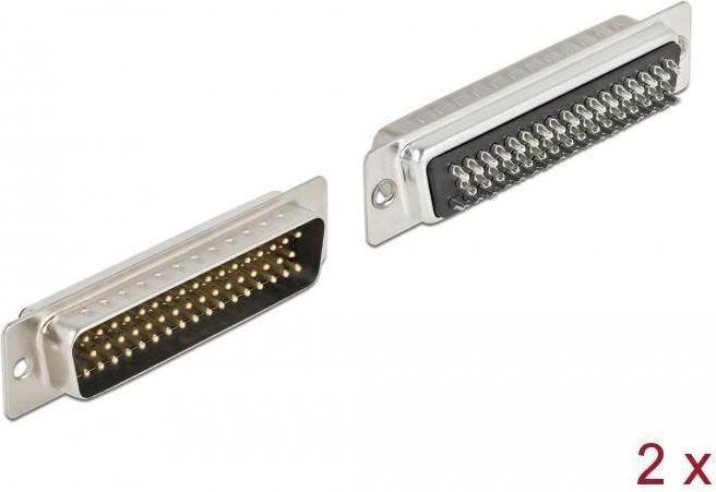 Delock D-Sub HD 50 Pin mâle métal, version soudée, 2 pièces