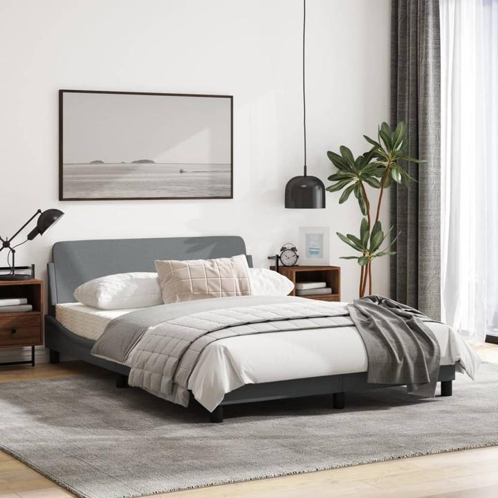 Image du produit VidaXL Cadre de lit avec tête de lit en tissu (140 x 190 cm)