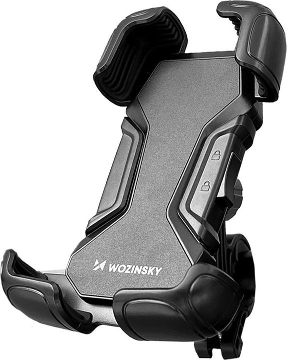 Actual product image Wozinsky strong phone holder for the handlebar of a bicycle, motorbike, scooters black (WBHBK6)