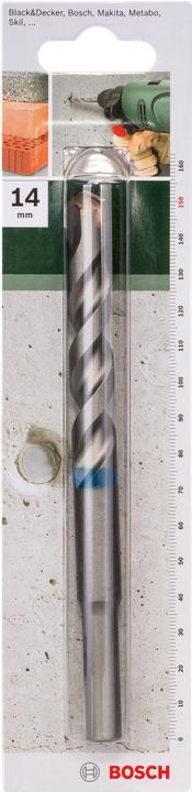 Actual product image Bosch Professional Zubehör Concrete drill bit according to ISO 5468 D= 14.0 mm L= 150 mm (14 mm)