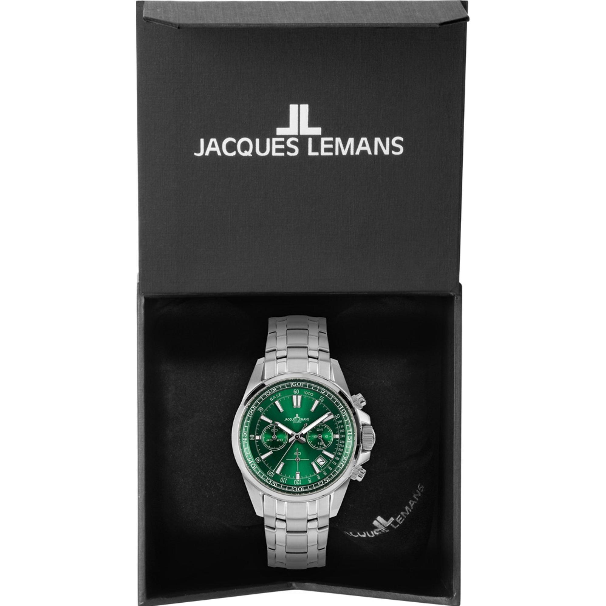 Thumbnail - Jacques Lemans, Armbanduhr, Chronograph Sport, Silber, (Chronograph, 44 mm)