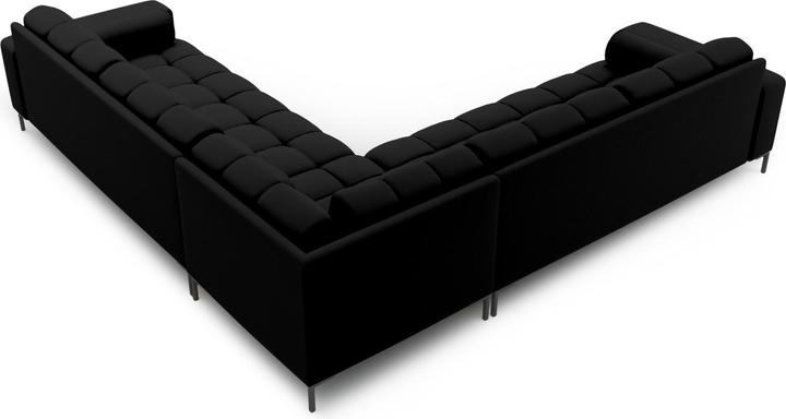 Actual product image Cosmopolitan Design Symmetrical Corner Sofa, "Bali", 6 Seats, Black, 256x256x75 Made in Europe (Corner sofa)