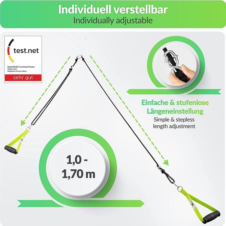Actual product image BodyCross Sling trainer complete set, lime