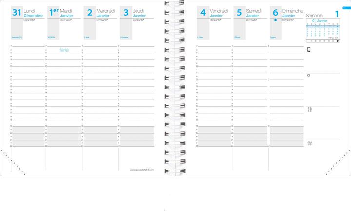 Produktbild Quo Vadis Time & Life Cassandra FR 2021 QV540066 recharge 1W/2S, 16x16cm (A5+, 1 Woche / 2 Seiten)