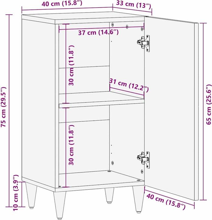 Immagine prodotto vidaXL Credenza (40 x 33 x 75 cm)